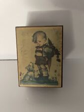 Vintage Wooden Toyo Wind Up Music Box featuring Brahms Lullaby picture