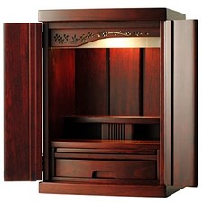 Butsuendo Mirai Size 15 Mini Buddhist Altar Rosewood Color Paulownia Wood LED picture