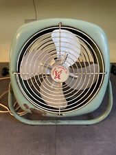 Vintqge MCM Eastern Electric Co. Electric Tilting Fan Turquoise Blue~Works picture