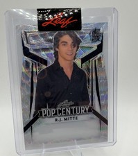 Leaf Pop Century 2021 R.J. Mitte Silver Holo Refractor 1/1 Unsigned Proof Card picture