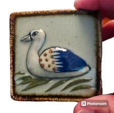 Duck Ceramic Mini Tile - Jalisco Mexico Pottery Art -  2.5” x 2.5