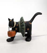 VTG Williraye Studio Halloween Black Cat Tutu Pumpkin Figurine WW6010 Coynes picture
