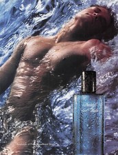 2002 Vintage Davidoff Cool Water Fragrance Wet gay interest hot sexy male Model picture