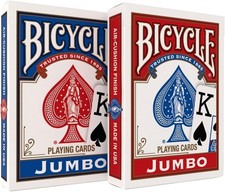Bicycle Jumbo Index Playing Cards 2 Pack Large Print Poker Size picture