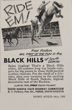 1955 Print Ad Rodeos Black Hills of South Dakota Highway Commission Pierre,SD picture