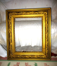 Antique Victorian Ornate Gold Wood and Gesso Frame 26