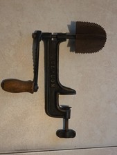 RARE ANTIQUE CEYLON CAST IRON HAND CRANK COCONUT GRATER LOVELOCK LONDON picture