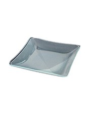 Lausitzer Glas Kristall op art bent square dish German 1960s Mid Century visual picture