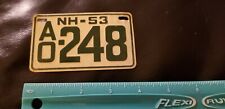 Vintage 1950’s New Hampshire BICYCLE LICENSE PLATE picture