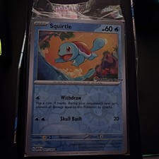 Squirtle 007/165 Pokémon Center Stamp Promo Pokemon Card 151 (SEALED) UK picture
