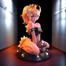 Bowsette Fanart Video Game Figure Airbrush Painted 20cm Adult Collectible Model picture