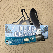 Rough Rider Blue Dragon RR2717 Pocketknife Manual Slipjoint Clip Point Blue picture