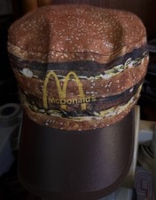 McDonald's 1984 Big Mac Hamburger Print Hat Very Good Condition picture