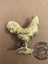 Antique Metal Cast Iron Chicken Rooster 3.5 Inch Figurine picture
