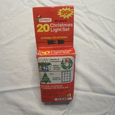 VTG NOS Joybrite Miniature Christmas Light Set 20 lights Christmas  Lights #359 picture