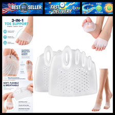 Alignura 3 in 1 Pro Toe Straighteners, Silicone Toe Separators, Transparent picture