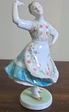 Vintage Zsolnay Pécs Hungary Porcelain Hungarian Folk Dancer Figurine Mod 17 picture