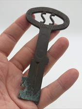 Vintage Antique Southern Steel Co. San Antonio Texas Jail Prison Cell Key picture