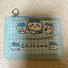 Chiikawa Light Blue Zip Card Holder Wallet Animation Character Design picture