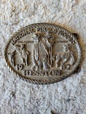Vintage 1982 National Finals Rodeo NFR Hesston Belt Buckle Limited Edition picture