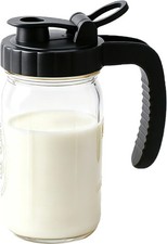 32 Oz Glass Mason Jar Pitchers With Pour Lid Breast milk Storage Container picture