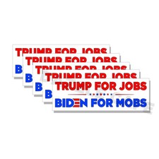 Trump for Jobs Biden For Mobs Pro Trump Bumper Stickers 5 PACK  9