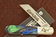 RARE 1/600 BEAR & SON MADE IN USA CORAL REEF PREMIUM LONG PULL BARLOW KNIFE picture