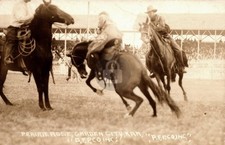 Garden City Kansas Prairie Rose Cowgirl Rodeo RPPC Photo Postcard COPY picture