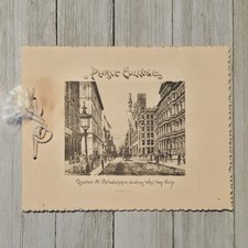 Antique 1889 Pierce College of Business Philadelphia PA Graduation Invitation picture