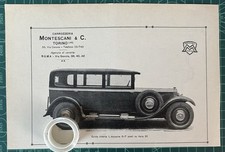 Rare Limousine Advertising on Italy 61 MONTESCANI Bodywork 1928 picture
