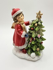 Vintage Tii Collections Christmas Victorian Child Girl Resin Figurine Tree picture