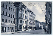 c1910 Hotel Gruner Kranz Regensburg Bavaria Germany Antique Postcard picture