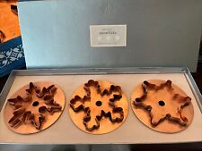 Martha  Stewart by Mail 3 SNOWFLAKE Copper Cookie Cutter Set Christmas w/ Box picture