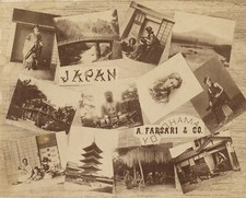 c. 1880's Adolfo Farsari & Co. Photo Studio Business Card Albumen Photograph picture