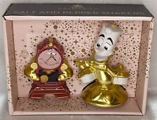 Disney Beauty & the Beast Cogsworth & Lumiere Salt And Pepper Shakers Set NWT picture