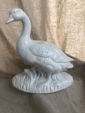 Vintage White Porcelain Duck Figurine picture