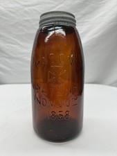 Vintage Reproduction Amber Half Gallon