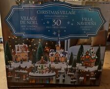 CHRISTMAS VILLAGE W/ Lights & Music. Works Great Read Description And See Pics  picture