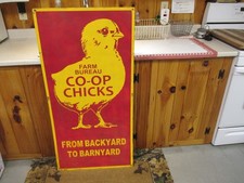 Large Vintage Farm Bureau Co-Op Chicks Chicken Feed & Seed 24