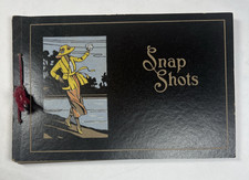 Antique Early 1900s Snap Shots Photo Album Portland Oregon Motorcycle Bus Garage picture