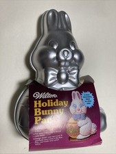 Vintage 1983 Wilton 2-Piece Bunny Cake Pan Easter Spring Mold NEW picture