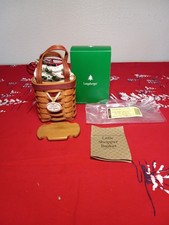 Longaberger 2008 Tree Trimming Little Shopper, Protector Liner Lid Tie-on Box picture