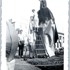 c1950s Parade Float Statue Building 3