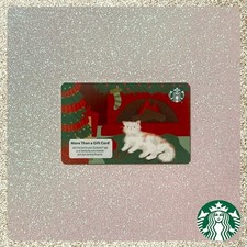 🎄🐈 2025 Starbucks Christmas Cozy Cat Gift Card in Mint Condition picture