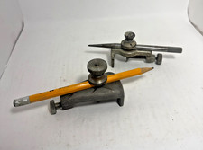 2pc Vintage Clamp-On Trammel Points for Beam Compass Architect Drawing Tools picture