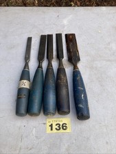 5 x Stanley Chisels with Shatterproof Handles For Restoration Ref 136 picture