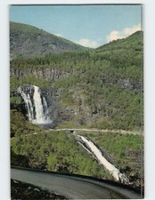 Postcard Skjervefoss waterfall Norway picture