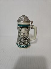 1991 Avon Endangered Species Giant Panda Beer Small Mug Stein with Lid VGC picture