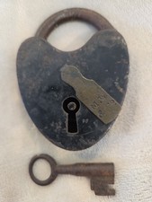 Antique M W & Co Lock/Padlock Mallory Wheeler & Company w/ Key, Works Great picture