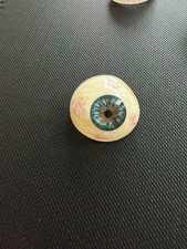 Vintage Human Prosthetic Eye ~ Antique Glass Artificial Blue Eye picture